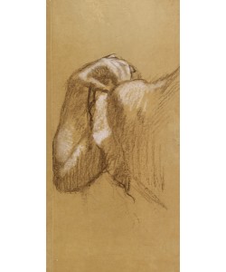 Edgar Degas, Study of an Arm, c.1895-90 (brown and white pastel on brownish tracing paper)