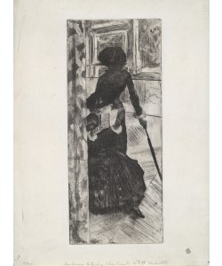 Edgar Degas, Au Louvre: La Peinture (Mary Cassatt), c.1879-80 (etching and aquatint)