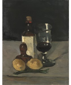 Paul Cézanne, Still Life with Bottle, Glass, and Lemons, 1867-9 (oil on canvas)