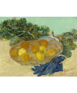Vincent van Gogh, Still Life of Oranges and Lemons with Blue Gloves, 1889 (oil on canvas)