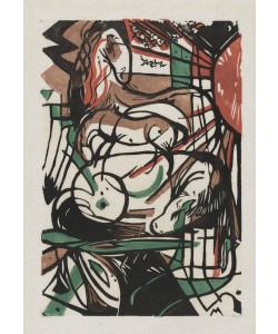 Franz Marc, The Birth of Horses (Geburt der Pferde), 1913 (woodcut on Japan paper)