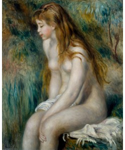 Pierre-Auguste Renoir, Young Girl Bathing, 1892 (oil on canvas)