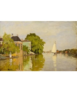Claude Monet, Houses on the Achterzaan, 1871 (oil on canvas)