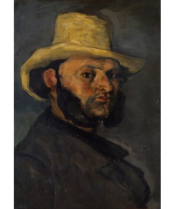 Paul Cézanne, Gustave Boyer in a Straw Hat, 1870-71 (oil on paper laid down on canvas)