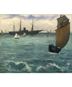 Edouard Manet, ""The """"Kearsarge"""" at Boulogne, 1864 (oil on canvas)""""