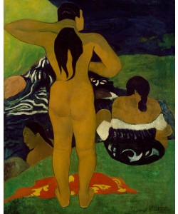 Paul Gauguin, Tahitian Women Bathing, 1892 (oil on paper, laid down on canvas)