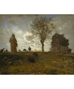 Jean-Francois Millet, Autumn Landscape with a Flock of Turkeys, 1872-73 (oil on canvas)