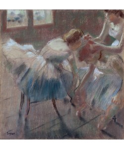 Edgar Degas, Three Dancers Preparing for Class, c.1880 (pastel on buff-colored wove paper)
