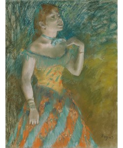 Edgar Degas, The Singer in Green, c.1884 (pastel on light blue laid paper)