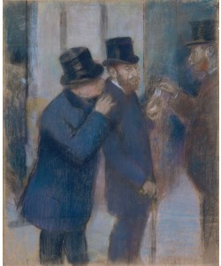 Edgar Degas, Portraits at the Stock Exchange, c.1878-79 (pastel on paper, pieced, and laid down on canvas)