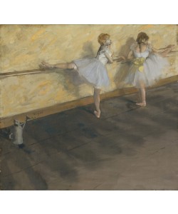 Edgar Degas, Dancers Practising at the Barre, 1877 (mixed media on canvas)