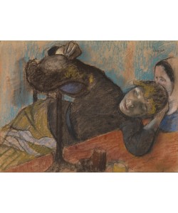 Edgar Degas, The Milliner, c.1882 (pastel and charcoal on warm gray wove paper laid down on dark brown)