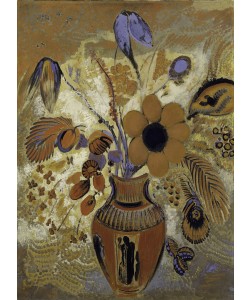 Odilon Redon, Etruscan Vase with Flowers, 1900-10 (tempera on canvas)