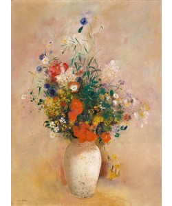Odilon Redon, Vase of Flowers (Pink Background), c.1906 (oil on canvas)