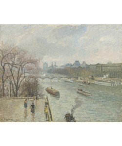 Camille Pissarro, The Louvre, Afternoon, Rainy Weather, 1900 (oil on canvas)
