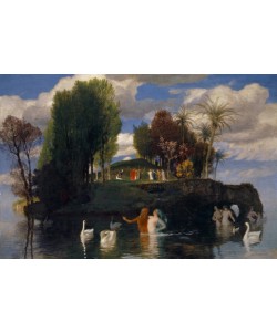 Arnold Bocklin, The Island of the Living, 1888 (oil on mahogany wood)