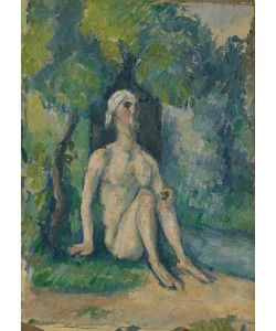 Paul Cézanne, Bather Sitting near the Water, 1876 (oil on canvas)