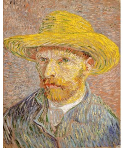 Vincent van Gogh, Self-Portrait with a Straw Hat, 1887 (oil on canvas)