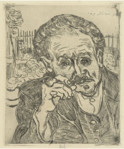 Vincent van Gogh, Portrait of Dr Gachet, 1890 (etching)
