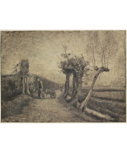 Vincent van Gogh, Road behind the Parsonage Garden in Nuenen, 1884 (ink on paper)