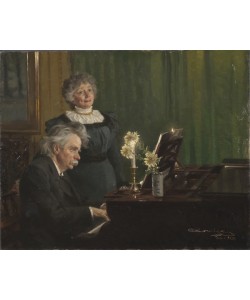 Peder Severin Kroyer, Edvard Grieg and Nina Grieg, 1898 (oil on wood)