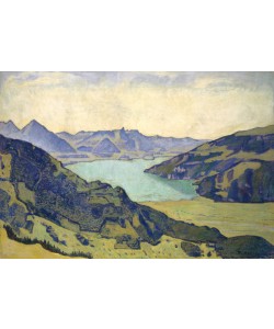 Ferdinand Hodler, View of the Lake of Thun from Breitlauenen, 1906 (oil on canvas)