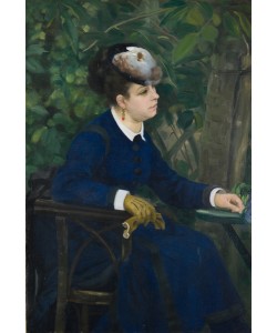 Pierre-Auguste Renoir, Woman in a Garden (Woman with a Seagull Hat), 1868 (oil on canvas)