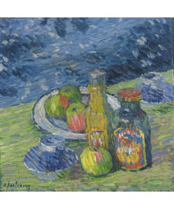 Alexej von Jawlensky, Still Life with Bottles and Fruit, 1900 (oil on canvas)