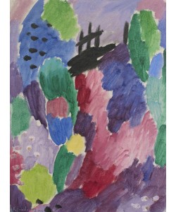 Alexej von Jawlensky, Red Path, St. Prex, 1915 (oil on paper on cardboard)