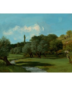 Gustave Courbet, La Bretonnerie in the Department of Indre, 1856 (oil on canvas)