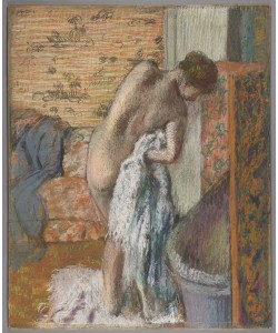 Edgar Degas, Apres le bain, c.1886 (pastel on paper laid down on board)