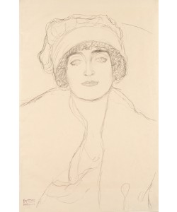 Gustav Klimt, Portrait in a Hat, 1917-118 (pencil on paper)
