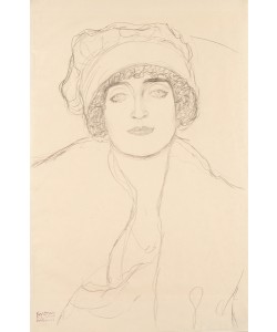 Gustav Klimt, Portrait in a Hat, 1917-118 (pencil on paper)