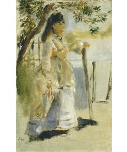 Pierre-Auguste Renoir, Woman by a Fence, 1866 (oil on canvas)