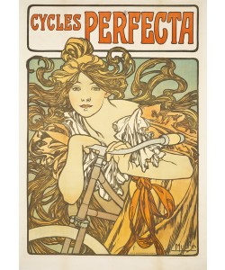 Alfons Maria Mucha, Cycles Perfecta, 1897 (colour litho)