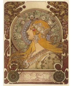 Alfons Maria Mucha, Zodiac, 1896 (colour litho)