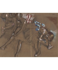 Edgar Degas, Three Dancers Resting, c.1880 (black chalk and pastel on tan wove paper)