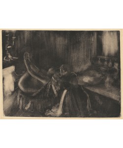 Edgar Degas, Woman by a Fireplace, 1880-90 (monotype on heavy laid paper)