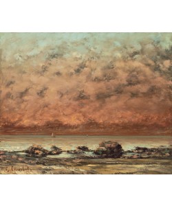 Gustave Courbet, The Black Rocks at Trouville, 1865- 66 (oil on canvas)