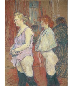 Henri de Toulouse-Lautrec, Rue des Moulins, 1894 (oil on cardboard on wood)