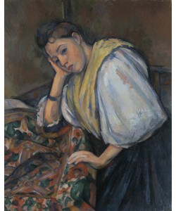 Paul Cézanne, Young Italian woman at a Table, c.1895-1900 (oil on canvas)