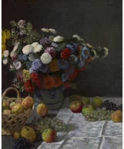 Claude Monet, Still Life with Flowers and Fruit, 1869 (oil on canvas)