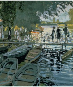 Claude Monet, Bathers at La Grenouillere, 1869 (oil on canvas) (detail)