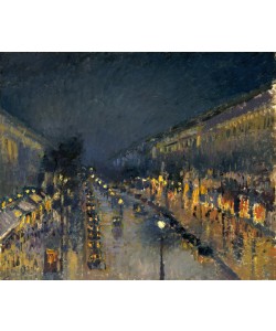 Camille Pissarro, The Boulevard Montmartre at Night, 1897 (oil on canvas)