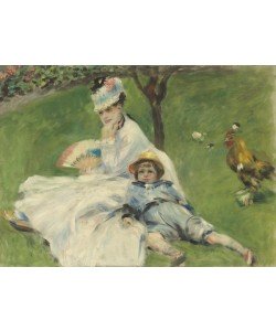 Pierre-Auguste Renoir, Madame Monet and Her Son, 1874 (oil on canvas)