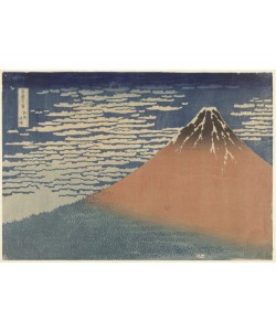 Katsushika Hokusai, Mount Fuji in Clear Weather (also known as Red Fuji), c.1830 (woodblock print)