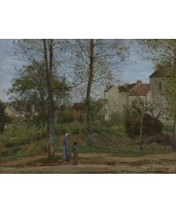 Camille Pissarro, Houses at Bougival, 1870 (oil on canvas)