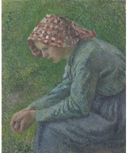 Camille Pissarro, A Seated Peasant Woman, 1885 (oil on canvas)