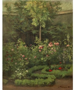 Camille Pissarro, A Rose Garden, 1862 (oil on canvas)