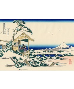 Katsushika Hokusai, Tea house at Koishikawa, the morning after a snowfall, c.1830 (woodblock print)